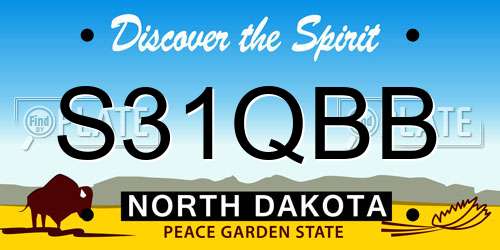 S31QBB North Dakota License Plate