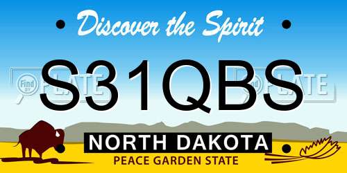 S31QBS North Dakota License Plate