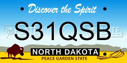 S31QSB North Dakota License Plate