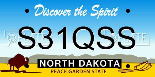 S31QSS North Dakota License Plate