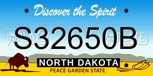 S32650B North Dakota License Plate