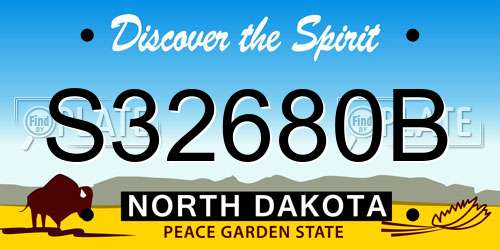 S32680B North Dakota License Plate