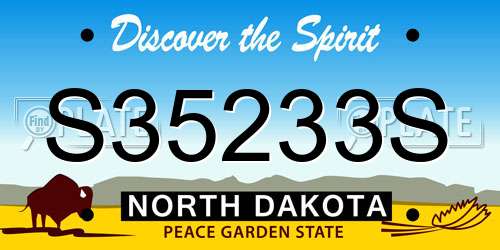 S35233S North Dakota License Plate