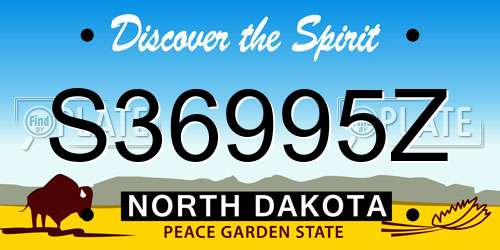 S36995Z North Dakota License Plate