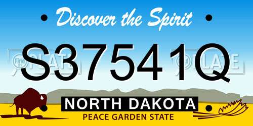 S37541Q North Dakota License Plate