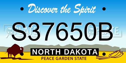 S37650B North Dakota License Plate