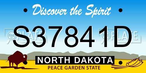 S37841D North Dakota License Plate
