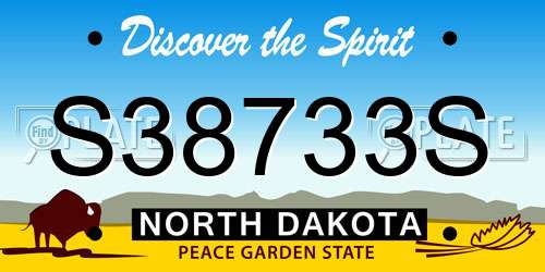 S38733S North Dakota License Plate