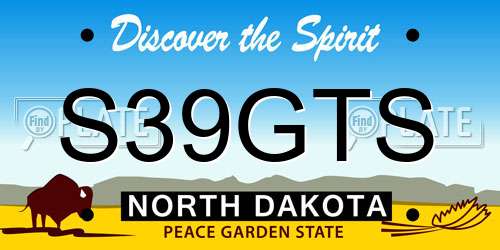 S39GTS North Dakota License Plate