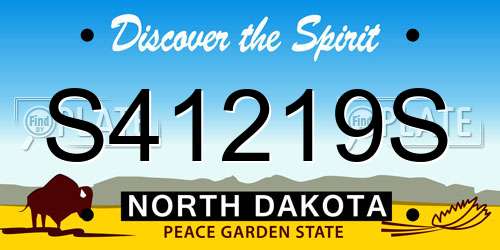 S41219S North Dakota License Plate