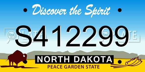 S412299 North Dakota License Plate