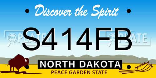 S414FB North Dakota License Plate