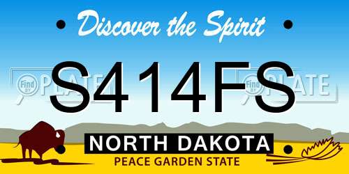 S414FS North Dakota License Plate