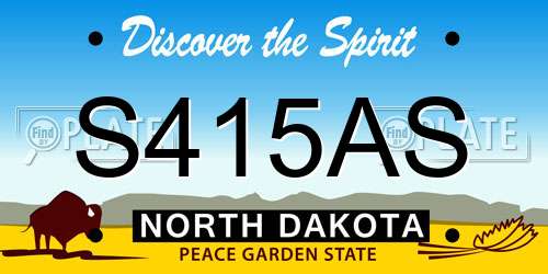 S415AS North Dakota License Plate