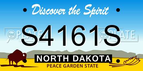 S4161S North Dakota License Plate