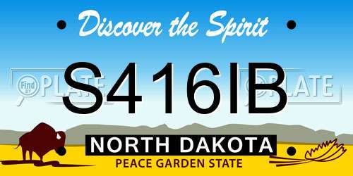 S416IB North Dakota License Plate