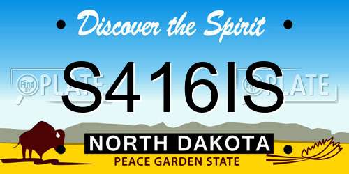 S416IS North Dakota License Plate