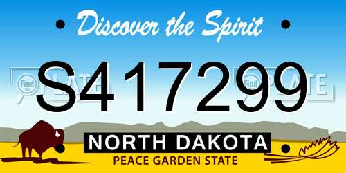 S417299 North Dakota License Plate