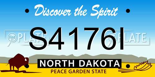 S4176I North Dakota License Plate