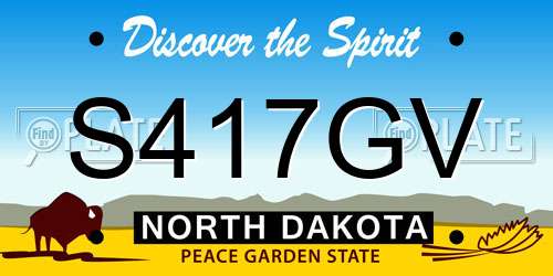 S417GV North Dakota License Plate