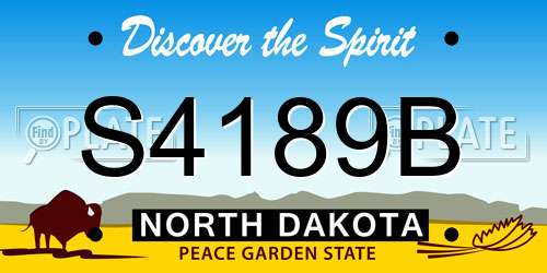 S4189B North Dakota License Plate