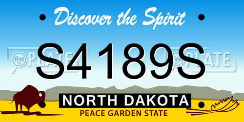 S4189S North Dakota License Plate