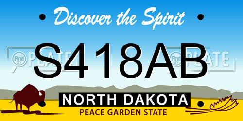 S418AB North Dakota License Plate