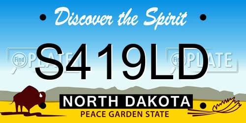 S419LD North Dakota License Plate
