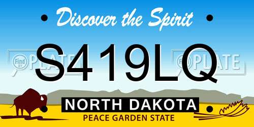 S419LQ North Dakota License Plate