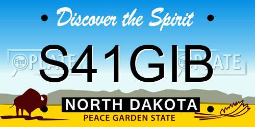 S41GIB North Dakota License Plate
