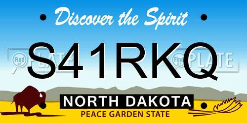 S41RKQ North Dakota License Plate