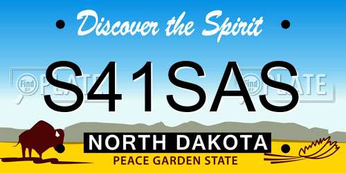 S41SAS North Dakota License Plate