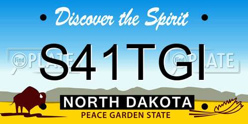 S41TGI North Dakota License Plate
