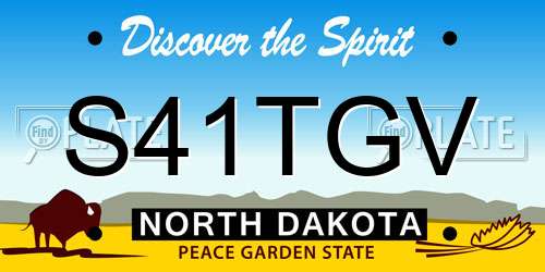 S41TGV North Dakota License Plate