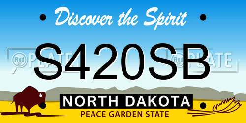 S420SB North Dakota License Plate