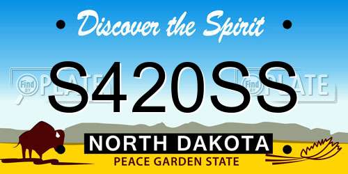 S420SS North Dakota License Plate