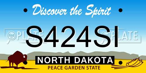 S424SI North Dakota License Plate