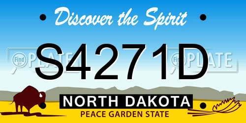 S4271D North Dakota License Plate