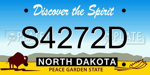 S4272D North Dakota License Plate