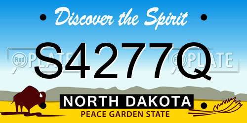 S4277Q North Dakota License Plate