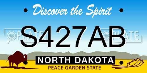 S427AB North Dakota License Plate
