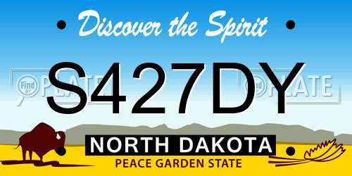 S427DY North Dakota License Plate