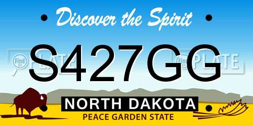 S427GG North Dakota License Plate