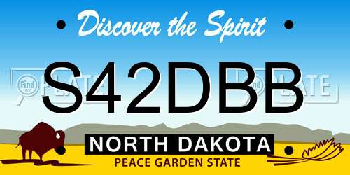 S42DBB North Dakota License Plate