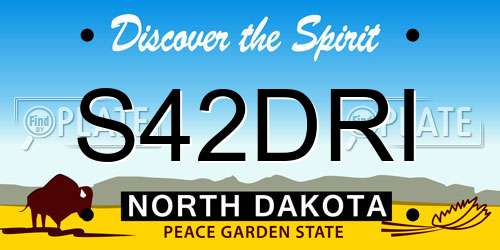 S42DRI North Dakota License Plate