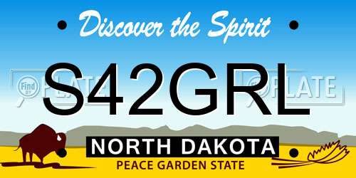 S42GRL North Dakota License Plate