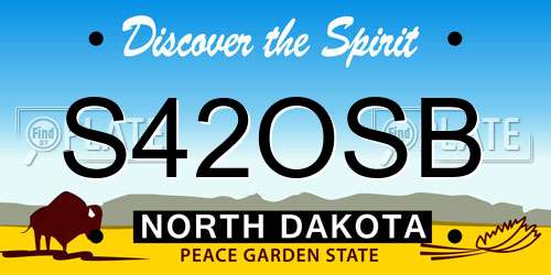 S42OSB North Dakota License Plate