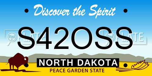 S42OSS North Dakota License Plate