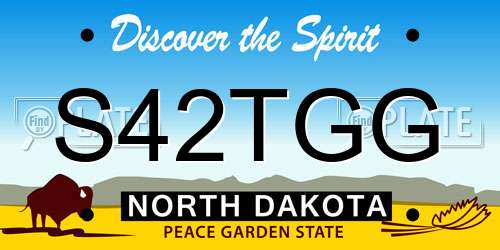 S42TGG North Dakota License Plate