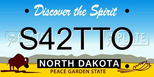 S42TTO North Dakota License Plate